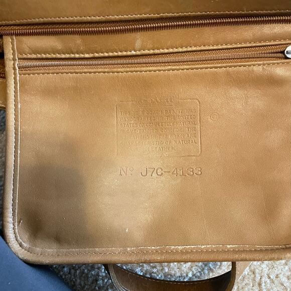 Vintage Coach Soho Waverly Bag #4133 Small Tote Bag Buckskin Leather Tan EUC - Picture 5 of 12